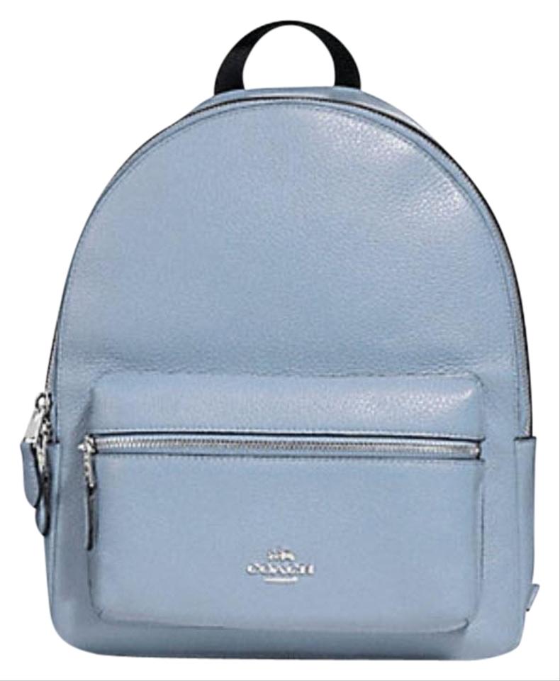 coach blue backpack