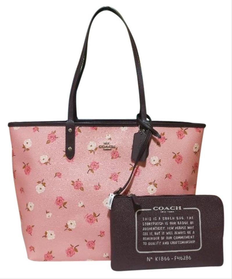 coach reversible floral tote