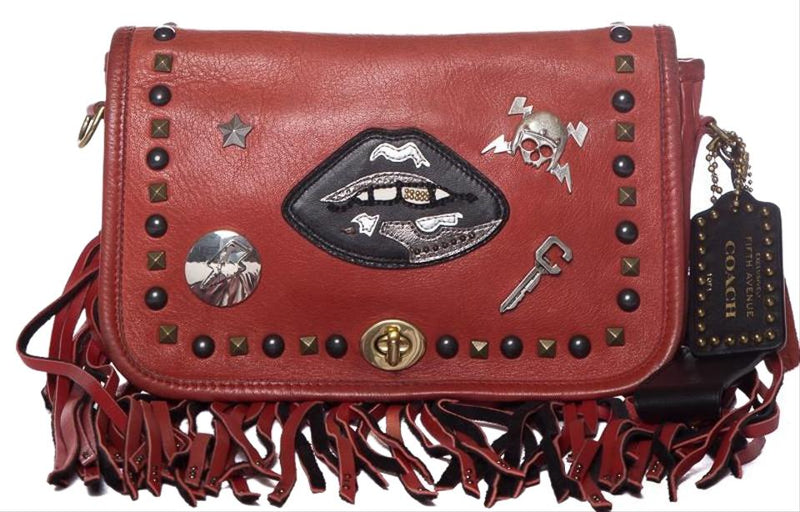 Coach Fringed Handle Red Leather Cross Body Bag – LuxeDH