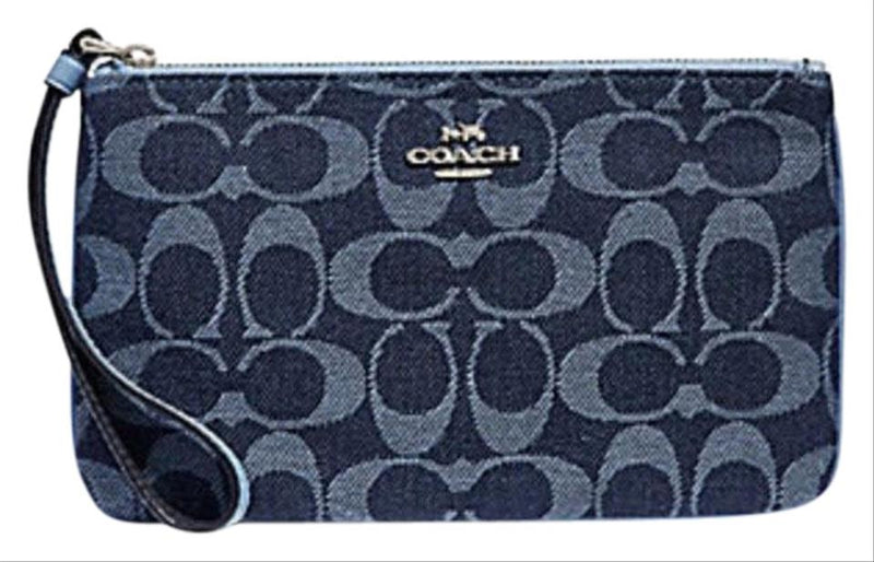 coach wristlet blue