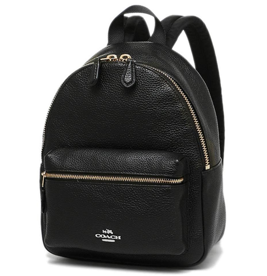 black mini coach backpack