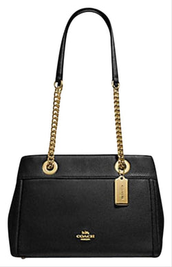 coach turnlock edie shoulder bag black