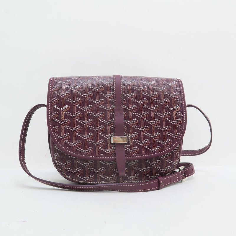 Goyard Burgundy Goyardine Coated Canvas and Leather Belvedere II