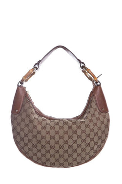 gucci brown leather hobo bag