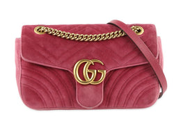 pink velvet gucci bag