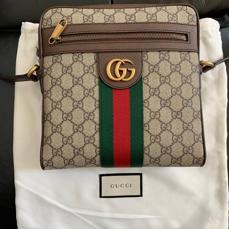 Gucci Ophidia Small Beige Gg Supreme Canvas Messenger Bag – LuxeDH