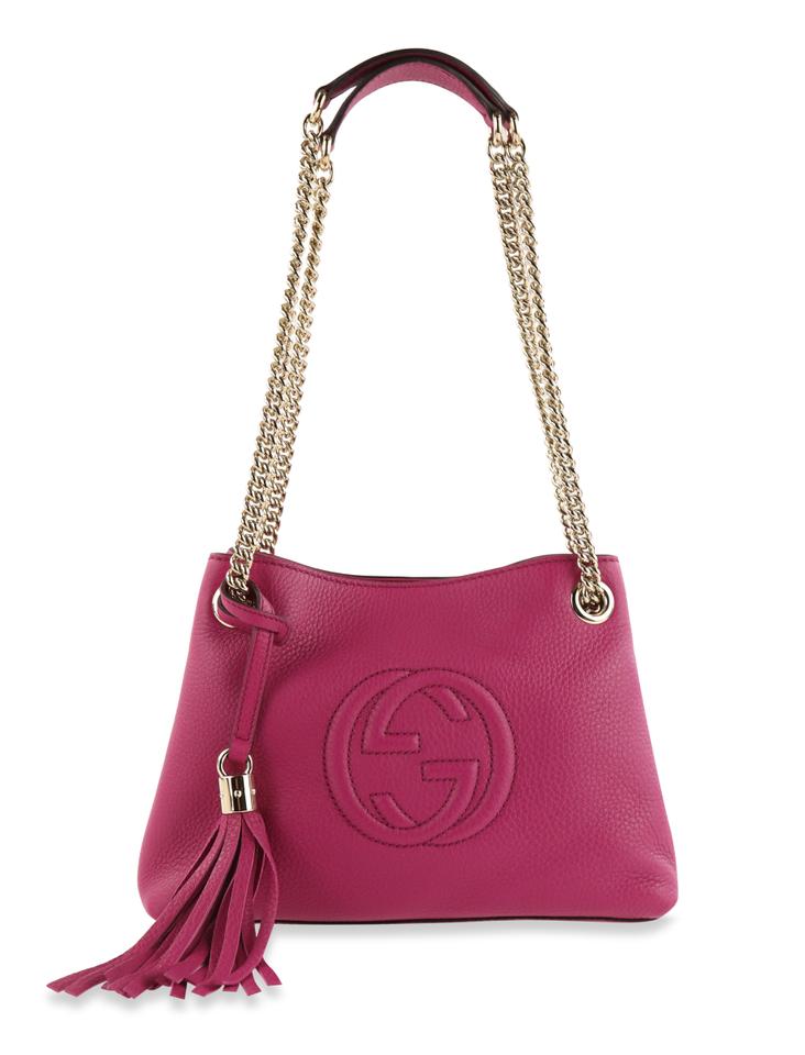 Gucci Soho Handbag Cellarius Pink Leather Shoulder Bag – LuxeDH