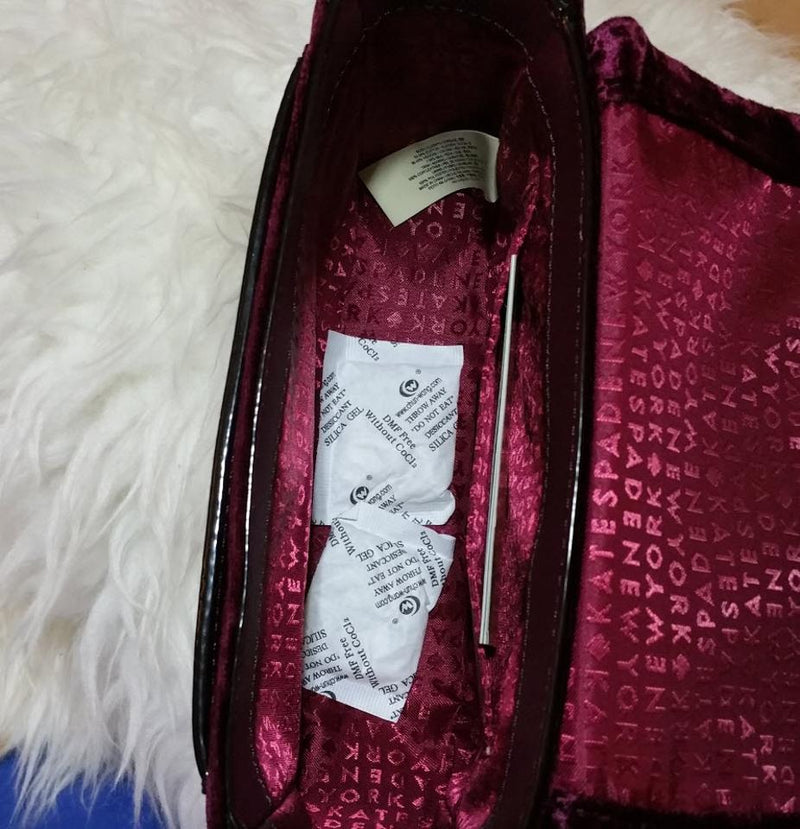 kate spade red velvet bag