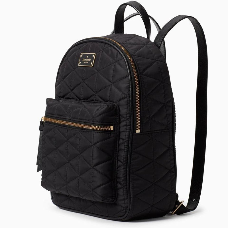 kate spade black small bradley wilson road quilted backpack