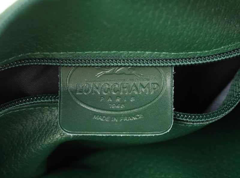 Longchamp Rounded Green Leather 