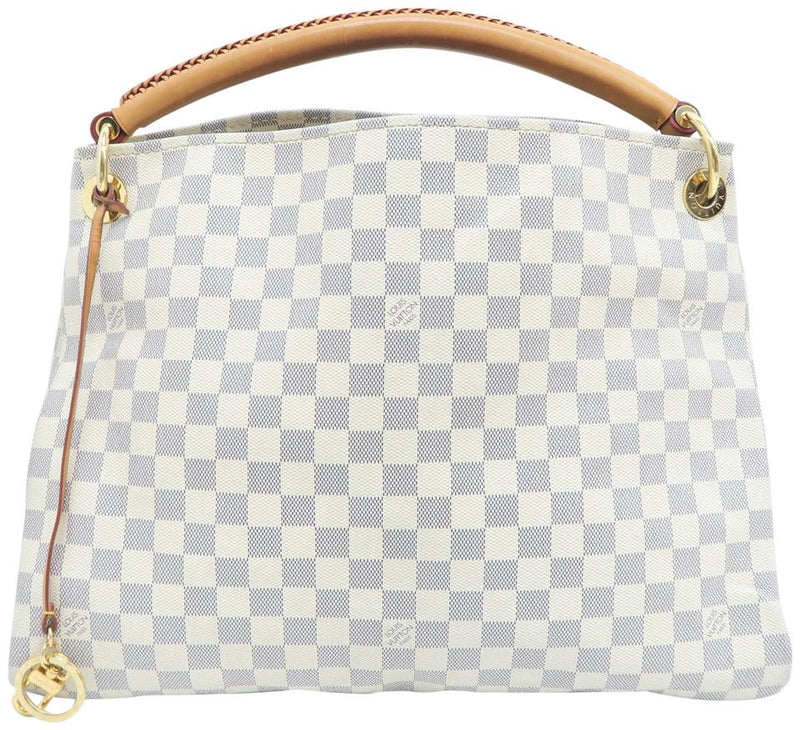 Louis Vuitton Artsy Mm White Damier Azur Canvas Hobo Bag – LuxeDH