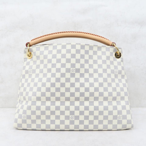Louis Vuitton Artsy Mm White Damier Azur Canvas Shoulder Bag – LuxeDH