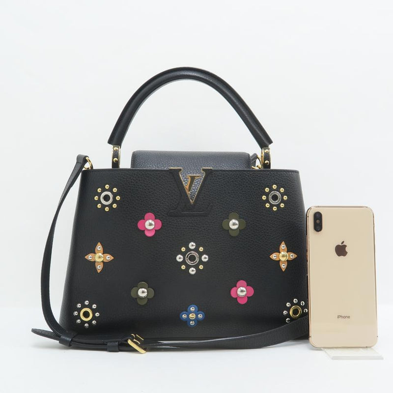 Louis Vuitton Capucines Pm Black Calfskin Satchel – LuxeDH