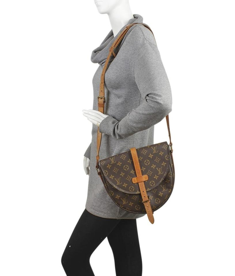 Auth Louis Vuitton Monogram Chantilly GM M40647 Women's Shoulder Bag