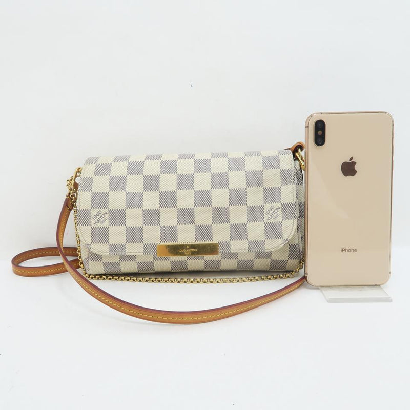 Louis Vuitton Favorite Pm Damier Azur White Canvas Cross Body Bag – LuxeDH