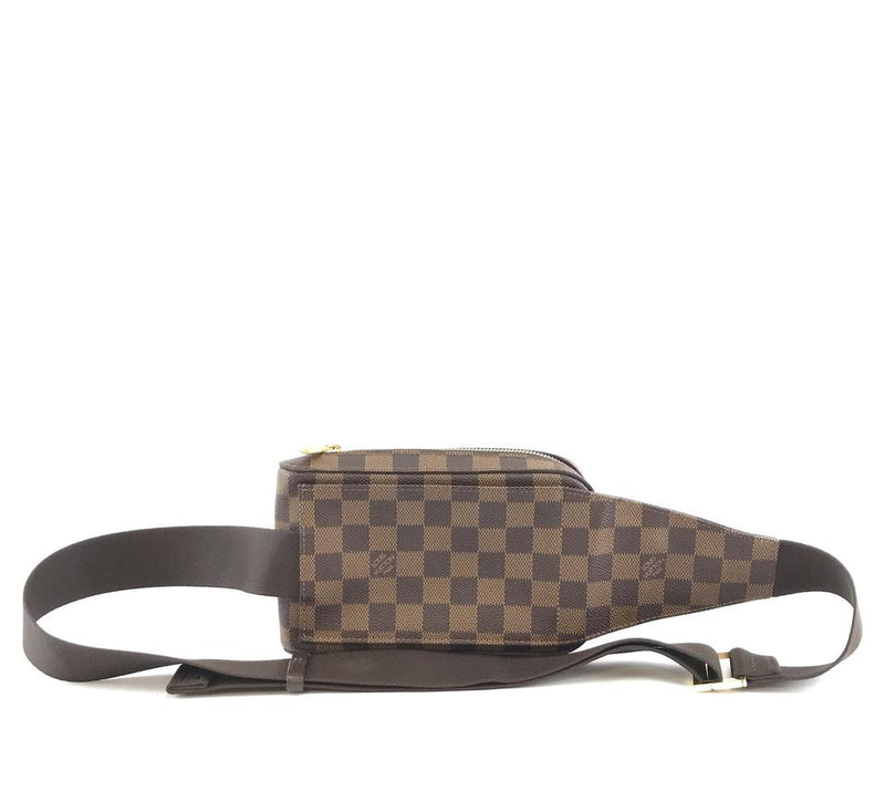 Vuitton Géronimos bag Rare Geronimos Waist Fanny Pack Brown Damier Ébène Canvas Baguette LuxeDH