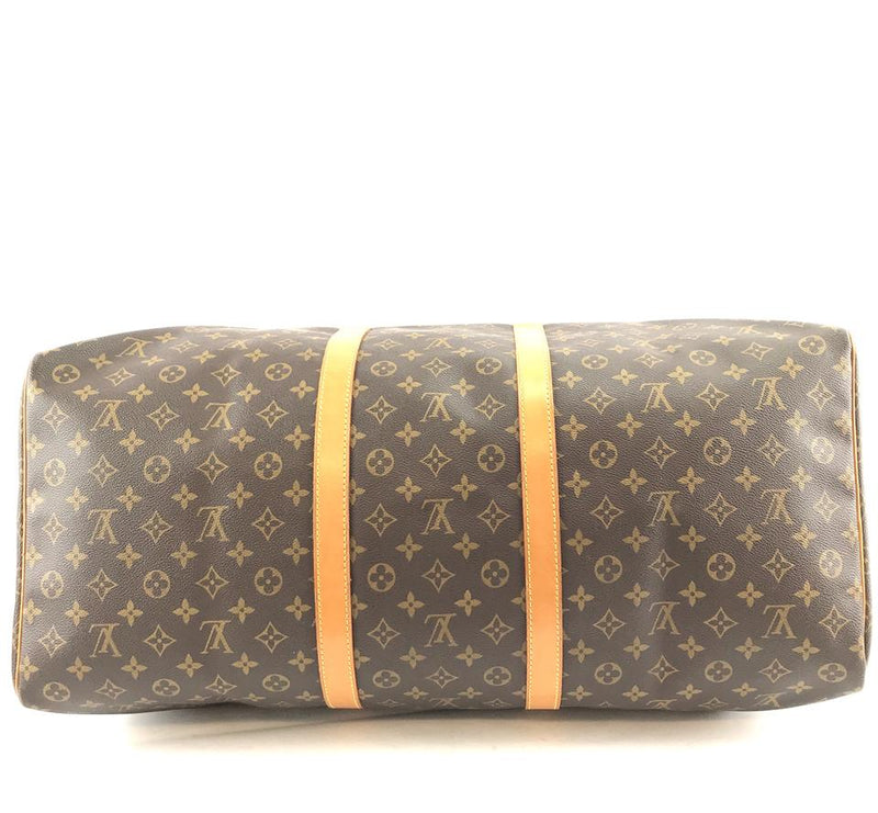 Louis Vuitton Keepall 60 Duffel Brown Monogram Canvas Weekend/Travel Bag – LuxeDH