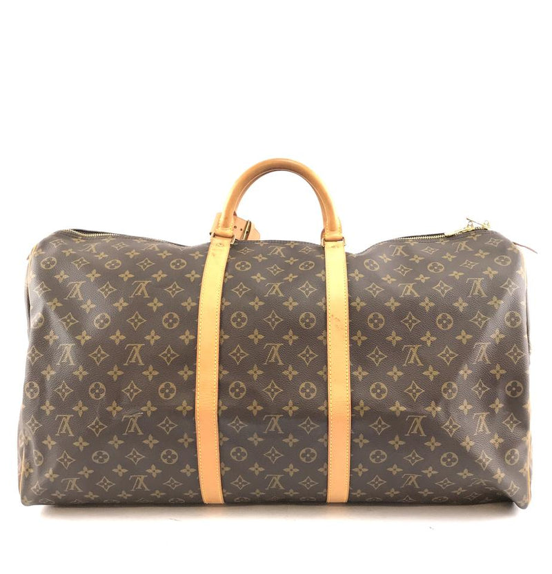 Louis Vuitton Keepall 60 Duffel Brown Monogram Canvas Weekend/Travel Bag – LuxeDH