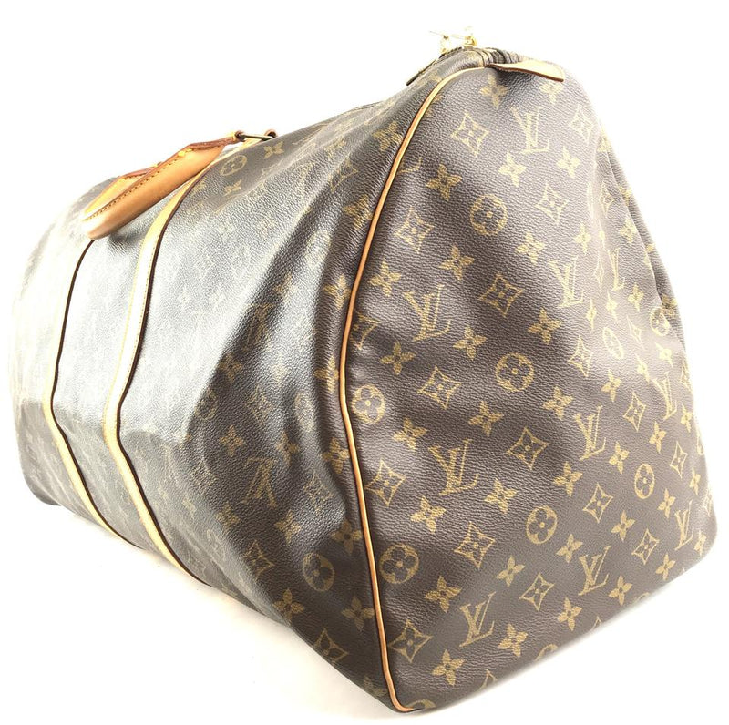 Louis Vuitton Keepall 60 Duffel Brown Monogram Canvas Weekend/Travel Bag – LuxeDH