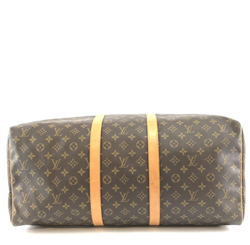 Louis Vuitton Keepall Duffle 55 Duffel Brown Monogram Canvas Weekend/Travel Bag – LuxeDH