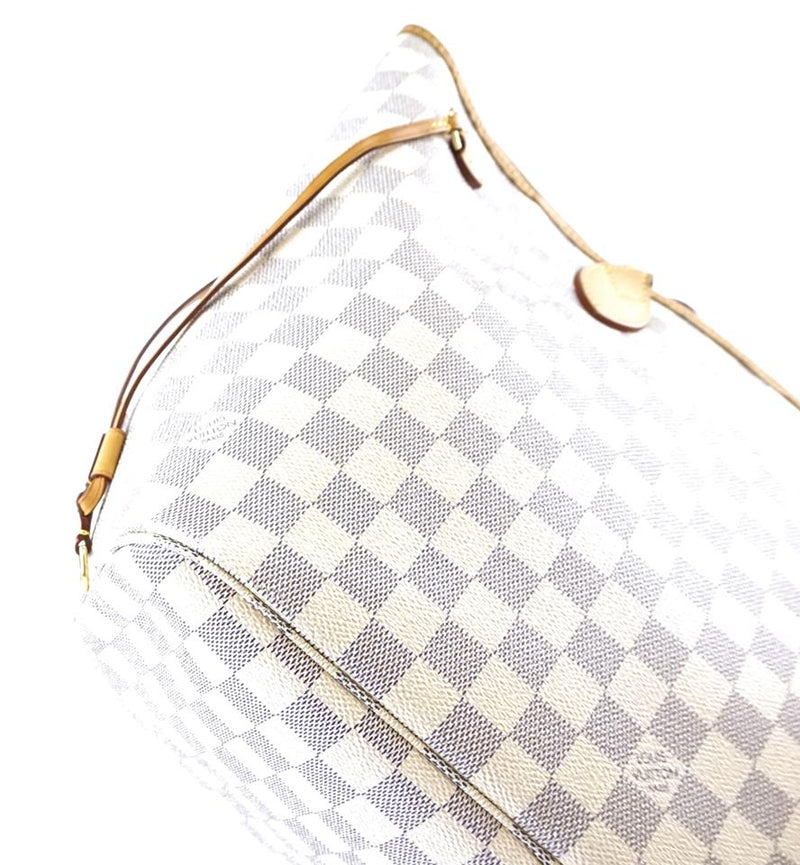 Louis Vuitton Neverfull New Model Classic Mm Tote Work White Grey Damier Azur Canvas Shoulder ...