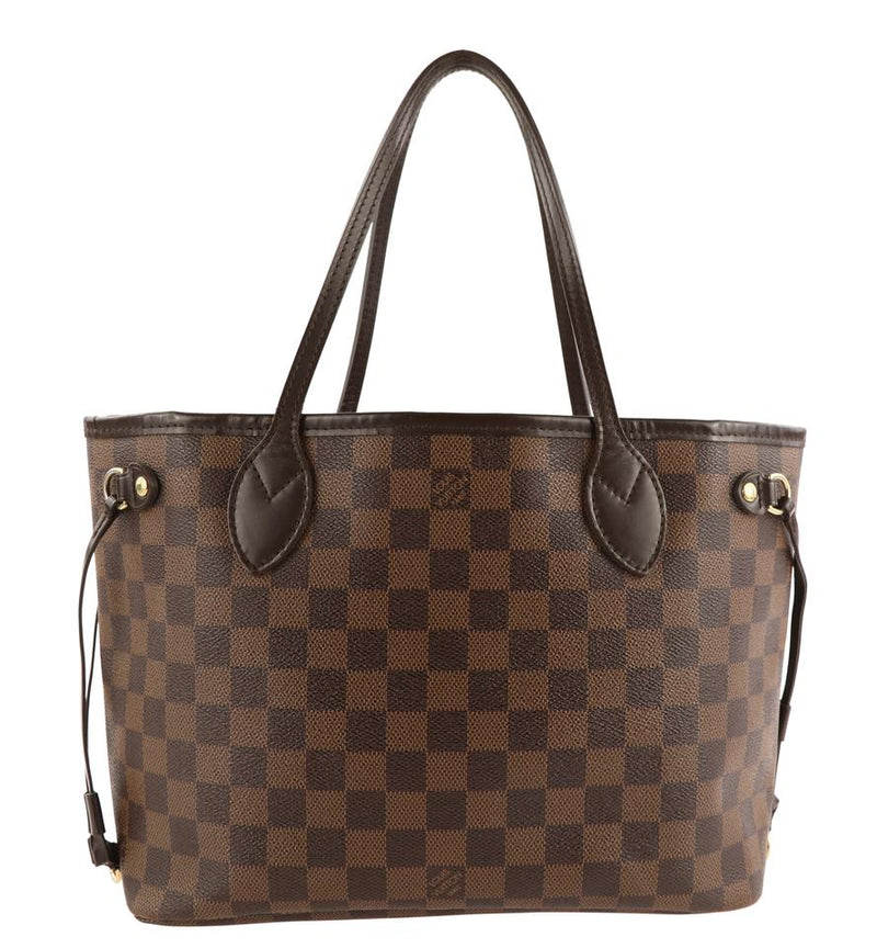 Louis Vuitton Neverfull Damier Ebene Pm Brown Coated Canvas Tote – LuxeDH