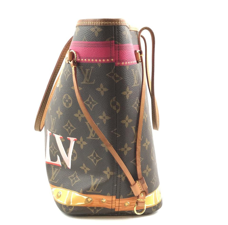 Louis Vuitton Neverfull Pochette with Nm Mm Tote Work Summer Trunks Brown Multicolor Monogram ...