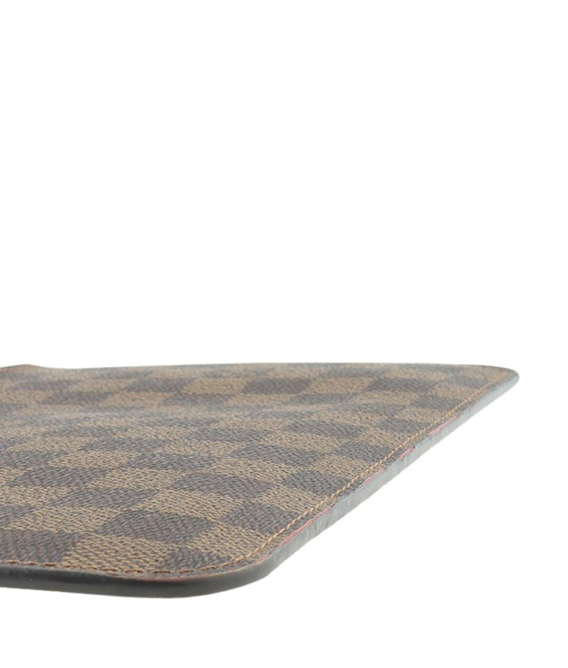 Louis Vuitton Neverfull Pochette Damier Ebene Brown Coated Canvas Weekend/Travel Bag – LuxeDH