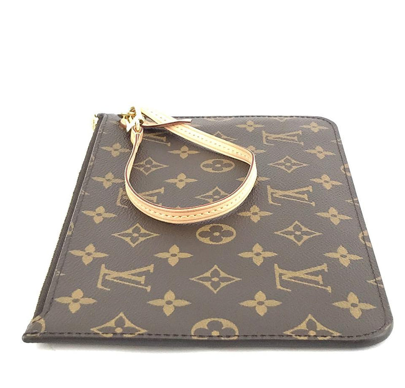 Louis Vuitton Neverfull Pochette XL For Mm and Gm Wristlet Cosmetic Brown Monogram Canvas Clutch ...