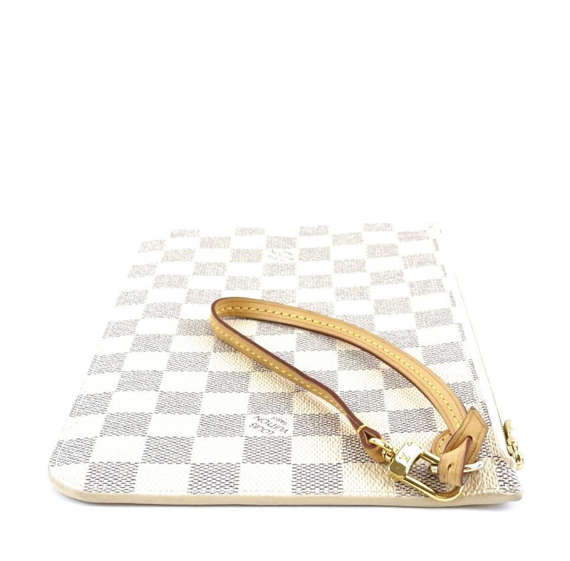 Louis Vuitton Neverfull Pochette Damier Azur Wristlet 10la527