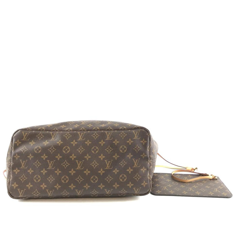 Louis Vuitton Neverfull Tote Pochette Clutch Neo with Gm Brown Monogram Canvas Shoulder Bag – LuxeDH