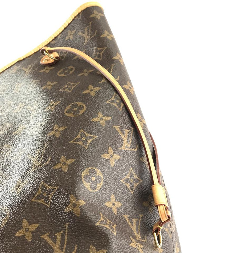 Louis Vuitton Neverfull Tote Pochette Clutch Neo with Gm Brown Monogram Canvas Shoulder Bag – LuxeDH