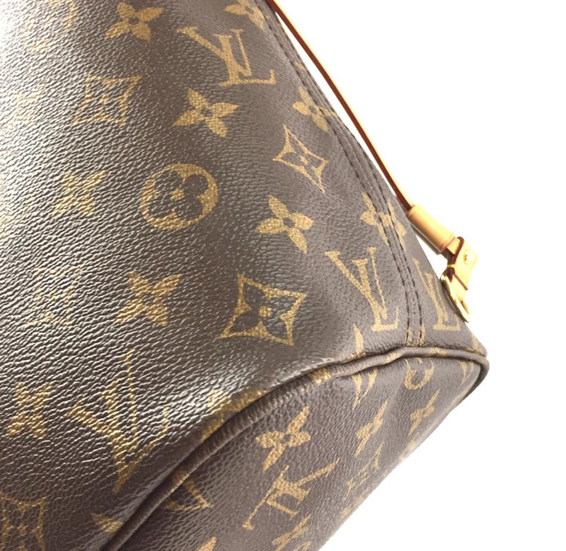 Louis Vuitton Neverfull Tote Pochette Clutch Neo with Mm Brown Monogram Canvas Shoulder Bag – LuxeDH