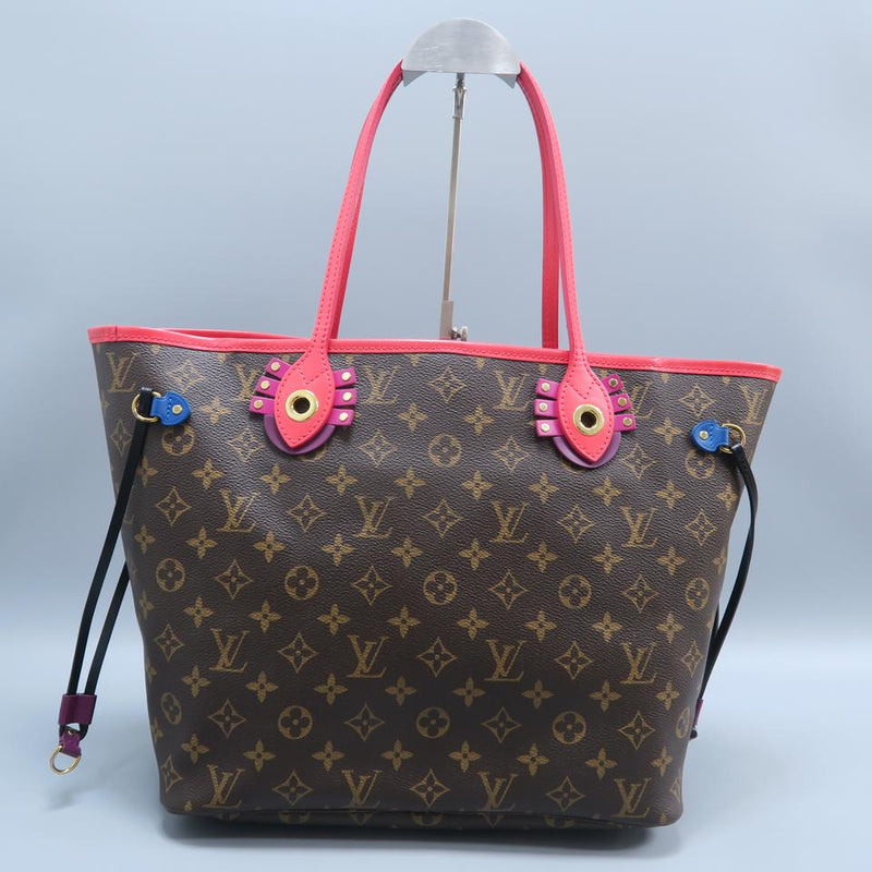 Louis Vuitton Neverfull W Mm W/Pouch Monogram Totem Brown Canvas Shoulder Bag – LuxeDH