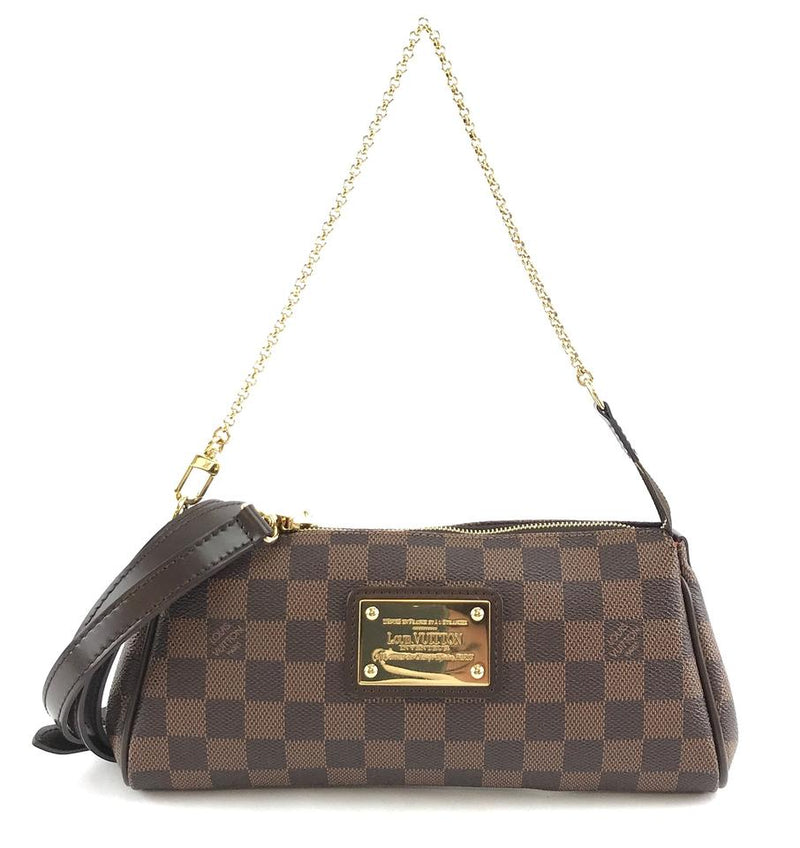 Louis Vuitton Pochette Clutch Eva Discontinued Two Way Cosmetic Evening Shoulde Brown Damier ...