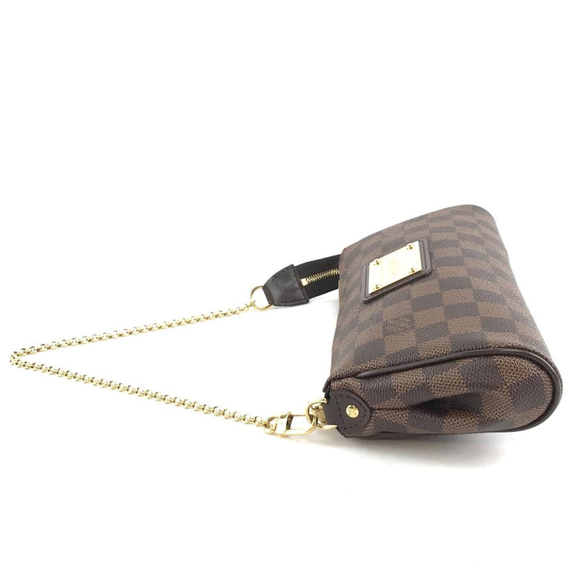 Louis Vuitton Pochette Clutch Eva Discontinued Two Way Cosmetic Evening Shoulde Brown Damier ...