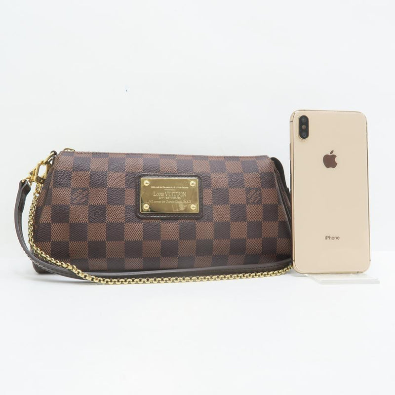 Louis Vuitton Pochette Eva Damier Ébène Brown Canvas Cross Body Bag – LuxeDH