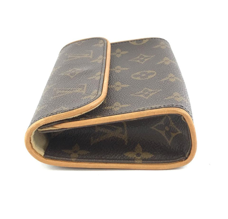 Louis Vuitton Pochette Evening Bag Florentine Bum bag Waist Fanny Pack 2 Way Brown Monogram ...