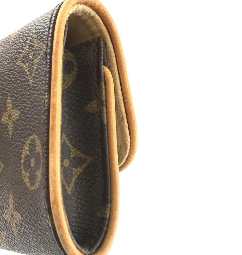 Louis Vuitton Pochette Evening Clutch Twin Pm Wristlet Waist Fanny Pack Brown Monogram Canvas ...