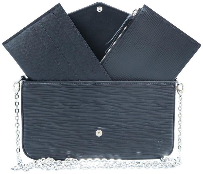 Louis Vuitton Pochette Felicie Black Epi Leather Cross Body Bag – LuxeDH