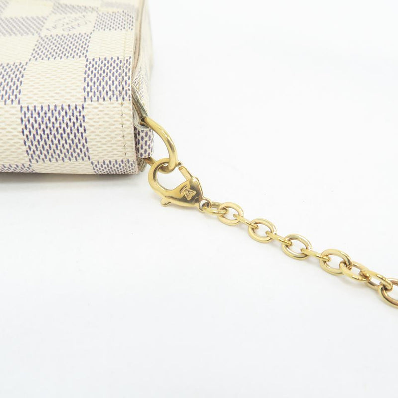 Louis Vuitton Pochette Felicie White Damier Azur Canvas Cross Body Bag – LuxeDH