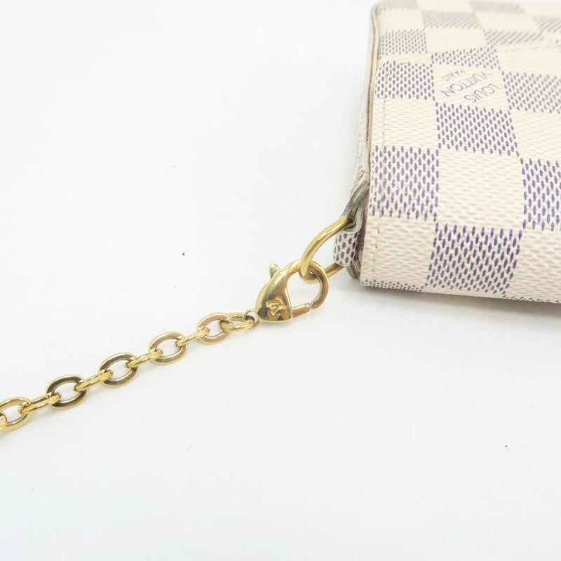 Louis Vuitton Pochette Felicie White Damier Azur Canvas Cross Body Bag – LuxeDH