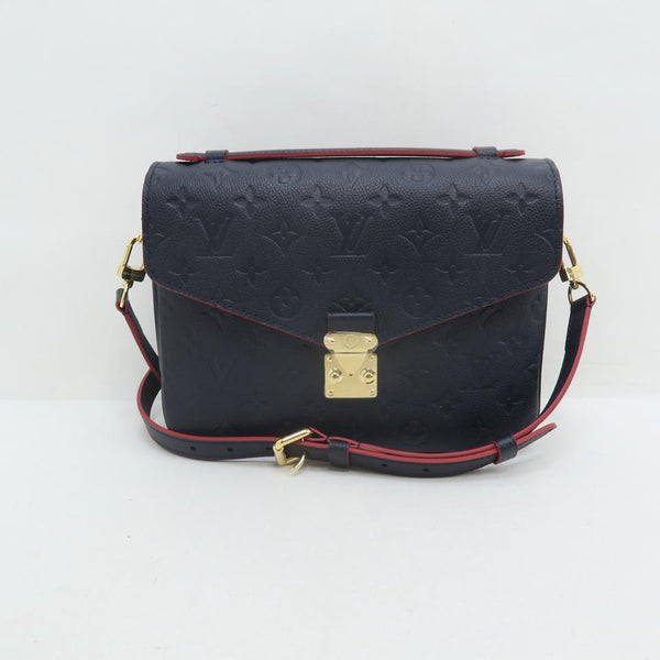 LOUIS VUITTON Empreinte Pochette Metis MM Hand Bag 2Way Black