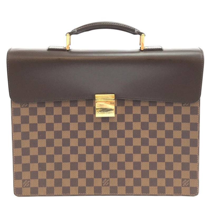 Louis Vuitton Portfolio Altona Briefcase Computer Brown Damier Ébène Canvas Laptop Bag – LuxeDH