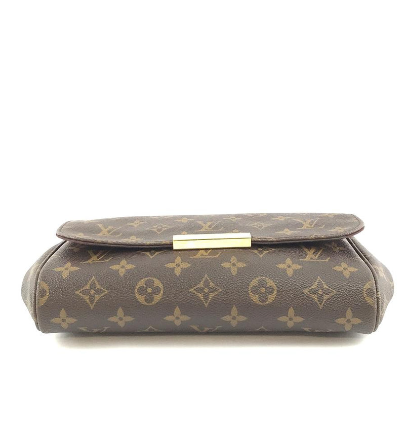 Louis Vuitton Shoulder Favorite Clutch Rare Mm with Strap Brown Monogram Canvas Cross Body Bag ...