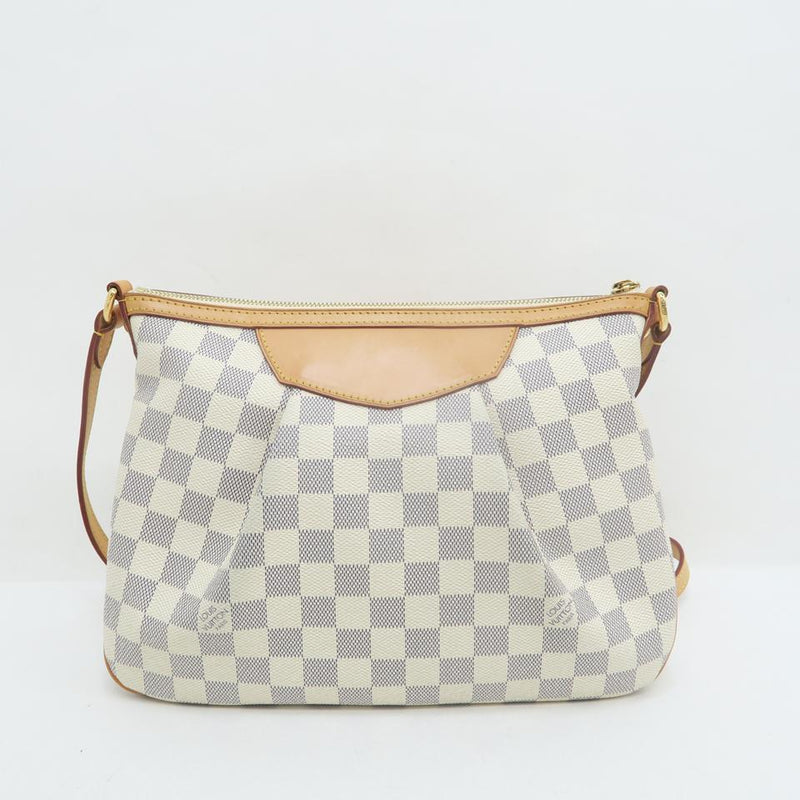 Louis Vuitton Siracusa Pm White Damier Azur Canvas Cross Body Bag – LuxeDH