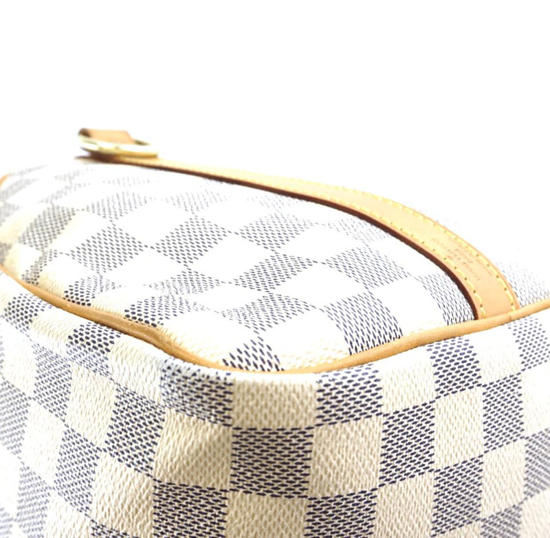 Louis Vuitton Speedy with Strap 30 Bandouliere Satchel Cross Body White Grey Damier Azur Canvas ...