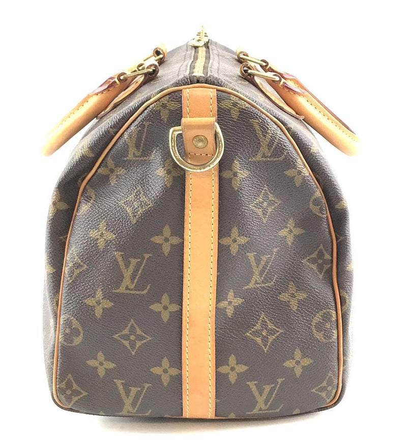 Louis Vuitton Speedy Neo Nm New Model with Strap 30 Bandouliere Satchel Brown Monogram Canvas ...