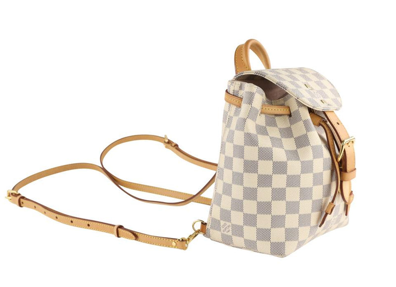 Louis Vuitton Sperone Bb White Damier Azur Canvas Backpack – LuxeDH