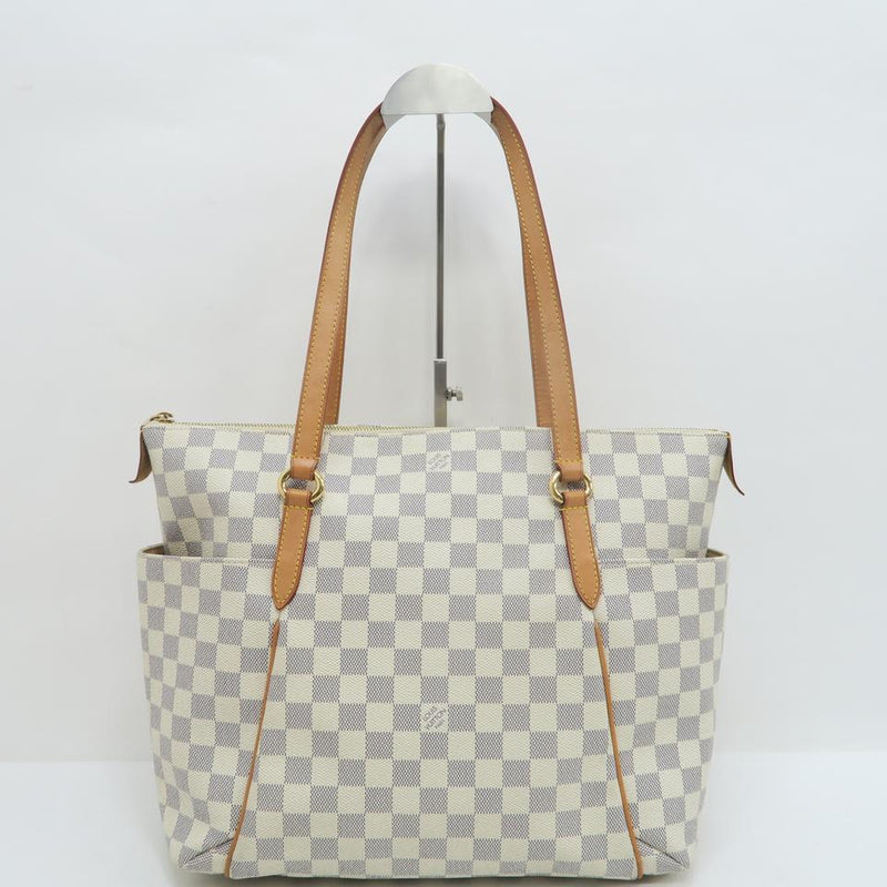 Louis Vuitton Totally Damier Azur Mm White Canvas Shoulder Bag – LuxeDH